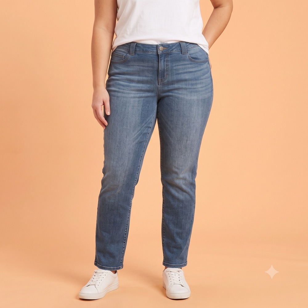 Democracy Ab Solution Itty Bitty Bootcut Jeans Women's 14 Blue Denim EUC